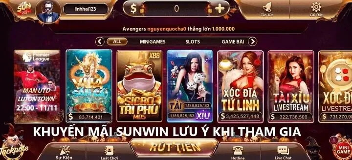 Lưu ý quan trọng khi tham gia Khuyến mãi Sunwin