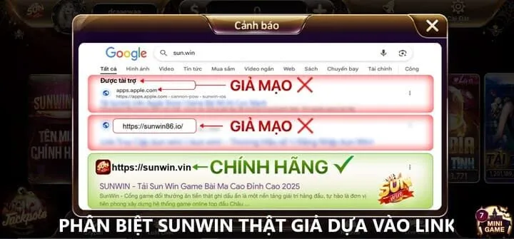 Các tiêu chí để Phân biệt Sunwin thật giả