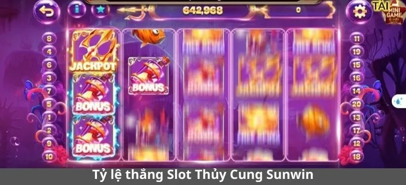 Tỷ lệ thắng Slot Thủy Cung Sunwin — RTP ~96–98%