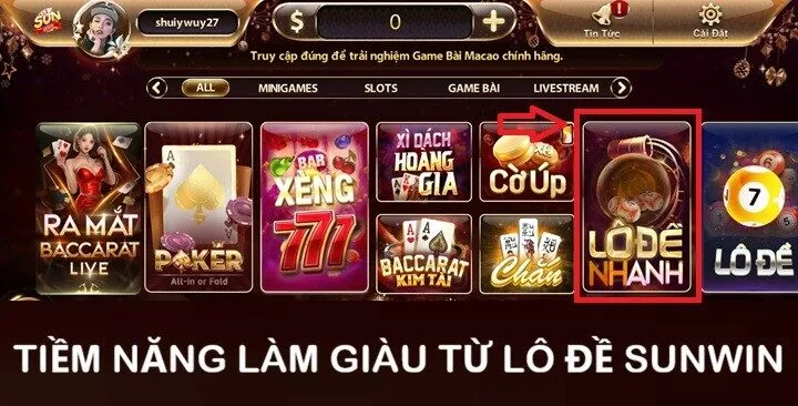 Tiềm năng làm giàu từ lô đề nhanh Sunwin